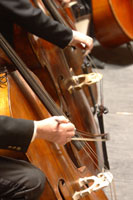 ESO string section in rehearsal